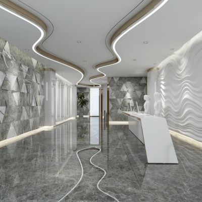 现代酒店前台大厅