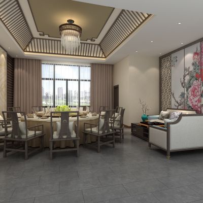 新中式餐厅包厢