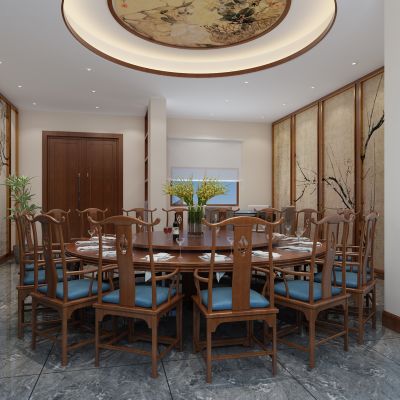 新中式餐厅包厢