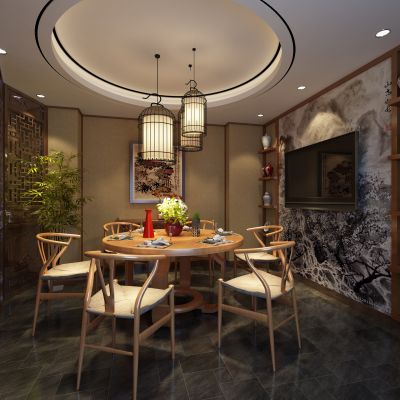 新中式餐厅包厢