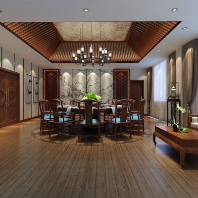 新中式餐厅包厢