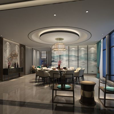 新中式餐厅包厢