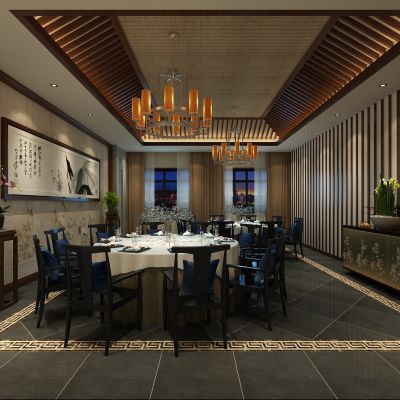 新中式餐厅包厢