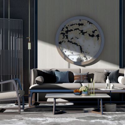 新中式沙发组合