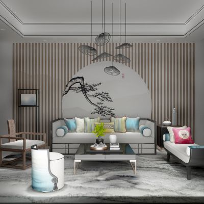 中式客厅沙发组合