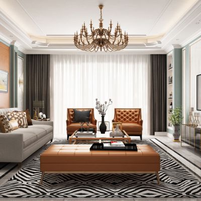 现代简欧轻奢客厅