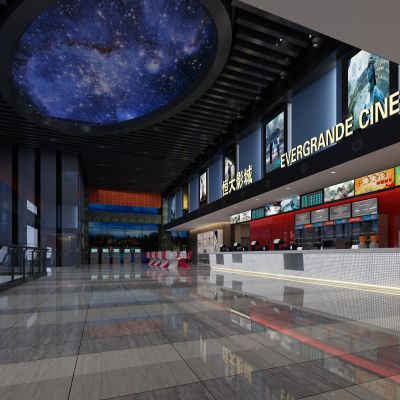 现代电影院大厅
