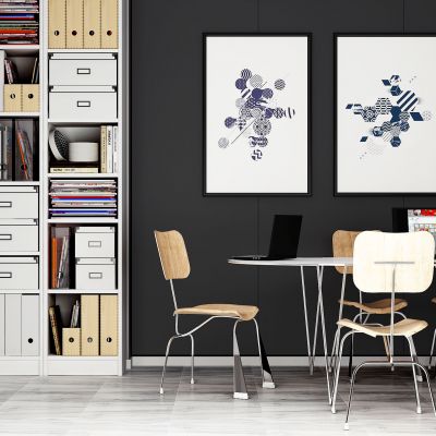 后现代餐桌椅组合