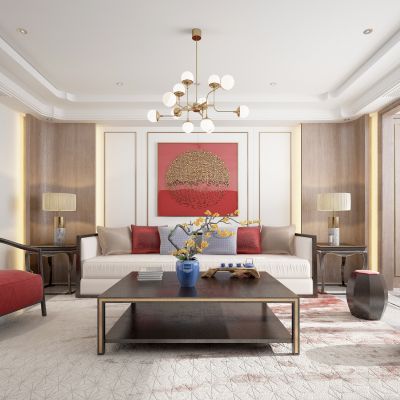 新中式客厅沙发组合