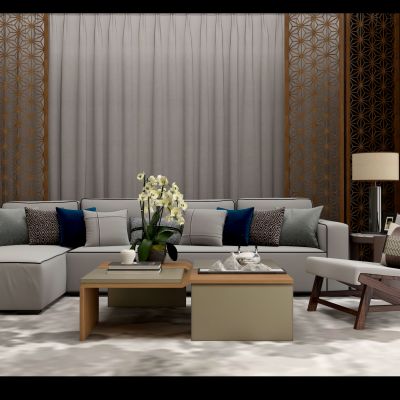 新中式沙发组合