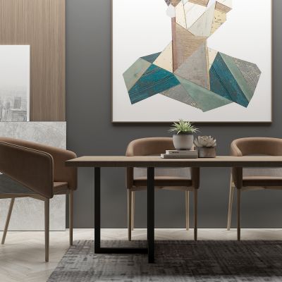 现代餐桌椅组合