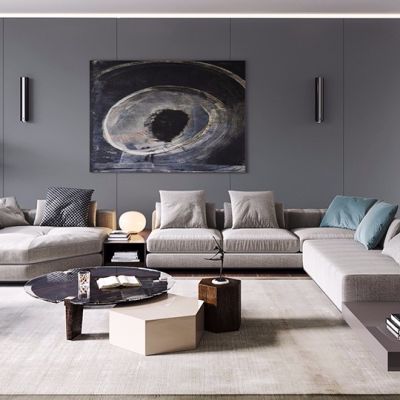 现代沙发茶几组合