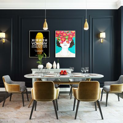 后现代餐桌椅组合