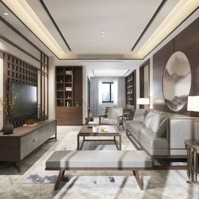 中式客厅沙发组合