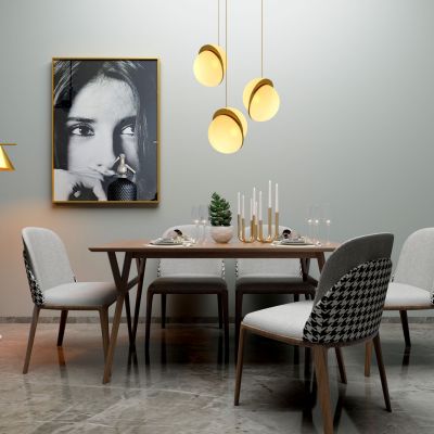 现代餐桌椅组合