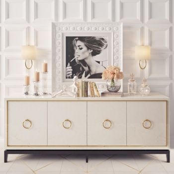 后现代边柜玄关柜陈设品组合