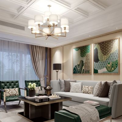 后现代轻奢客厅