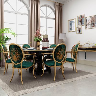 新古典餐桌椅组合