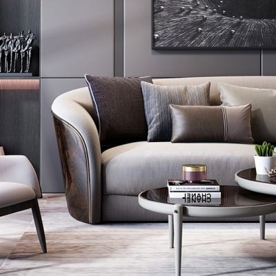 现代沙发茶几组合