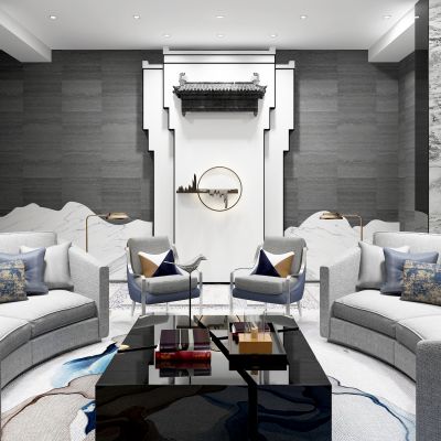 新中式客厅沙发组合