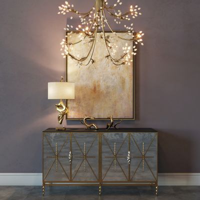 后现代边柜玄关柜摆件组合