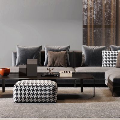 现代沙发茶几组合