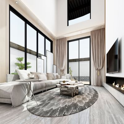 新中式别墅客厅