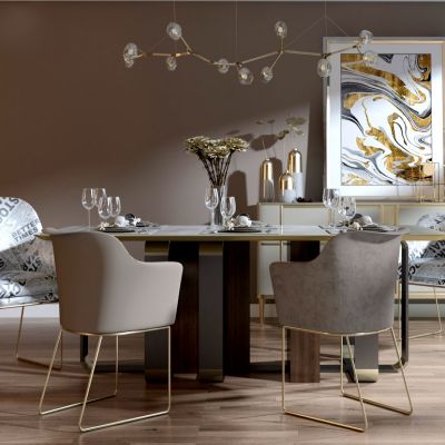 欧式餐桌椅组合