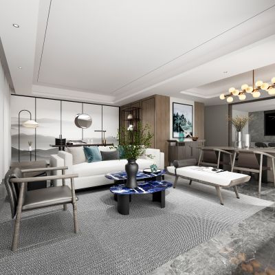 新中式客厅沙发组合