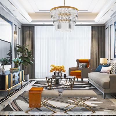 后现代简欧客厅