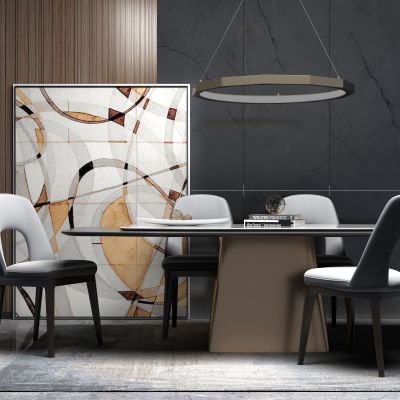 现代餐桌椅组合