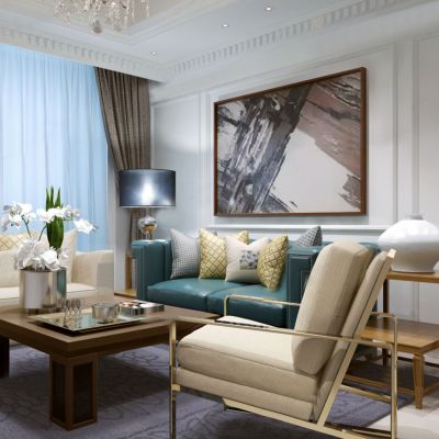 后现代客厅沙发组合