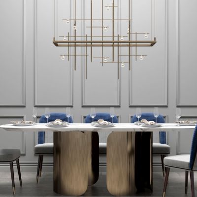 现代餐桌椅组合