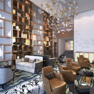 现代会客厅洽谈区