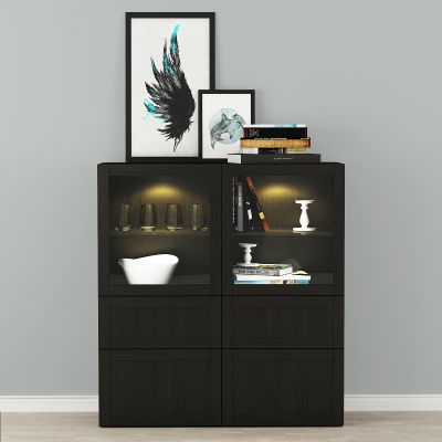 现代边柜玄关柜陈设品组合