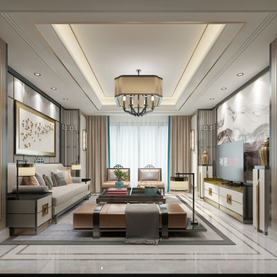 新中式海派风格客厅