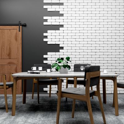 现代餐桌椅组合