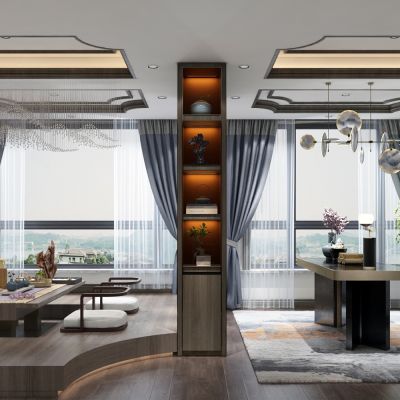 新中式书房茶室