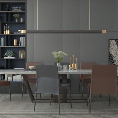 现代餐桌椅组合