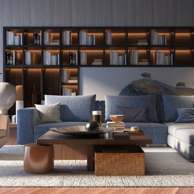 现代简约转角沙发组合