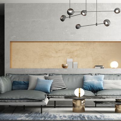 现代皮革沙发茶几组合 现代沙发