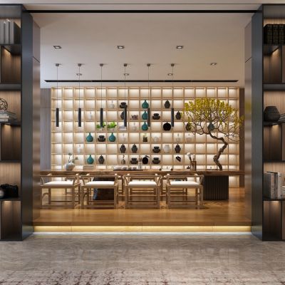 现代新中式茶室 新中式茶室 