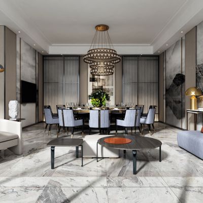 新中式酒店餐厅包房