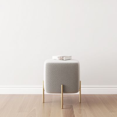 现代轻奢单人布艺凳