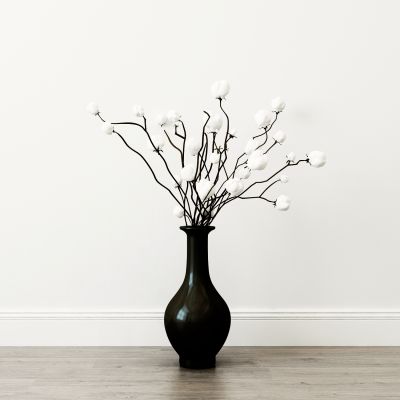 现代花瓶棉花摆件
