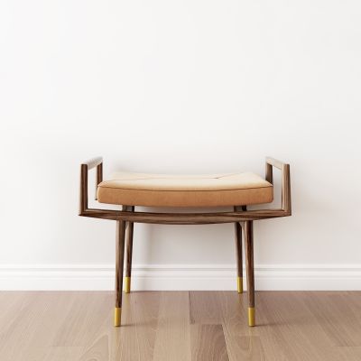 新中式单皮质人凳