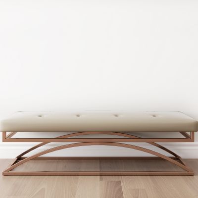 现代轻奢金属沙发凳