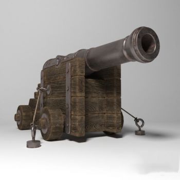 欧式新古典大炮摆件