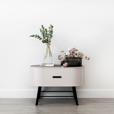 现代床头柜花瓶花卉摆件组合
