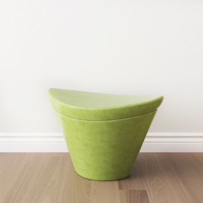 现代绿色三角形单人凳